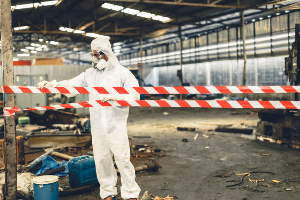 Professional Biohazard Cleanup technician working in Petaluma, CA
